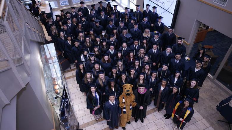 Students pose for picture 